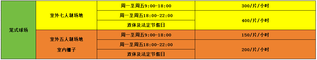 摩登4中心其他场地租赁收费标准